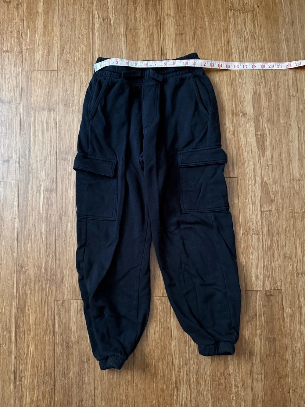 H&M Boy’s Black Cargo Sweatpants - Comfortable Everyday Joggers US14